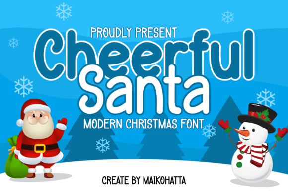Cheerful Santa: The Modern Christmas Font for Festive Editorial Design