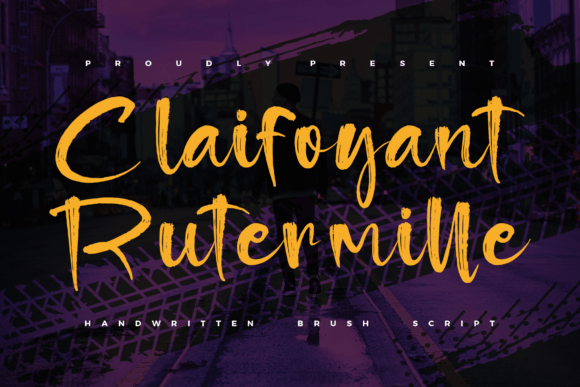 Claifoyant Rutermille: A Handwritten Brush Script for Editorial Design