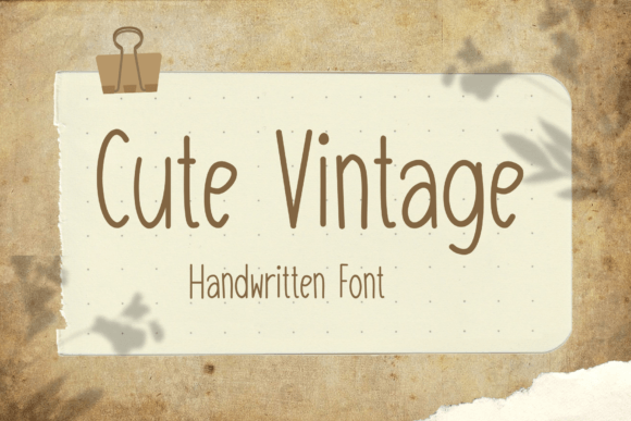 Cute Vintage: The Perfect Typeface for Handmade Labels and Crafts