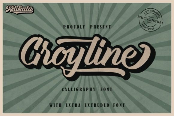 Groyline: A Bold Script Typeface for Modern Editorial Design